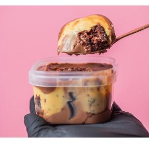 Tortinha de maracujá com chocolate meio amargo